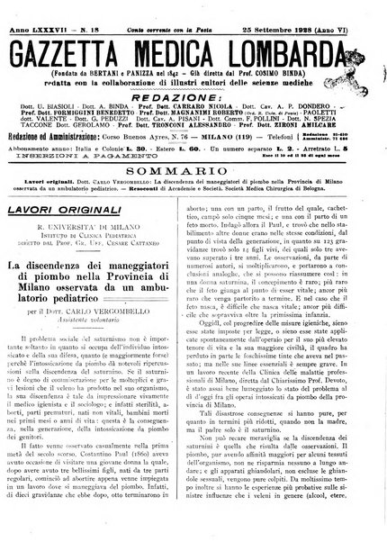 Gazzetta medica lombarda