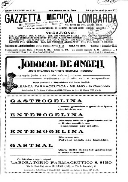 Gazzetta medica lombarda