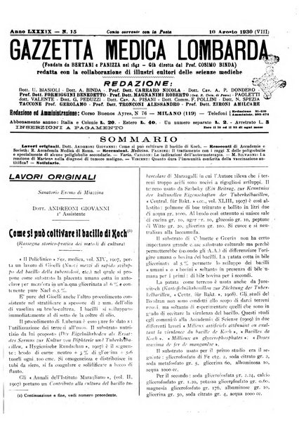 Gazzetta medica lombarda