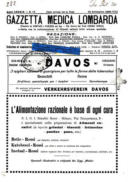 Gazzetta medica lombarda