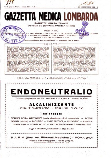 Gazzetta medica lombarda