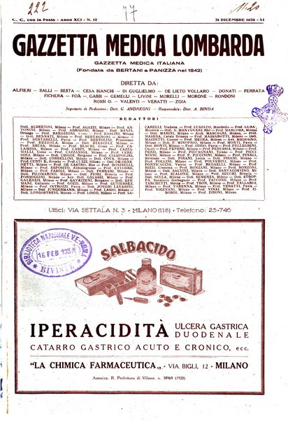 Gazzetta medica lombarda