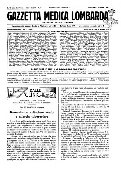 Gazzetta medica lombarda