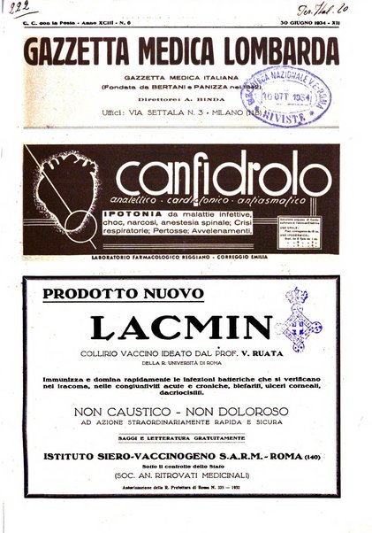 Gazzetta medica lombarda