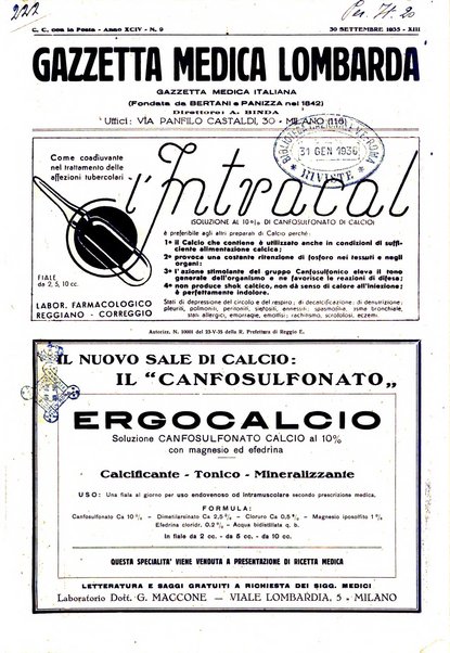 Gazzetta medica lombarda