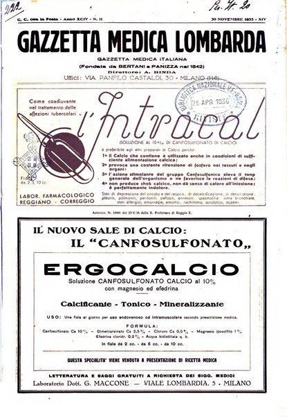 Gazzetta medica lombarda