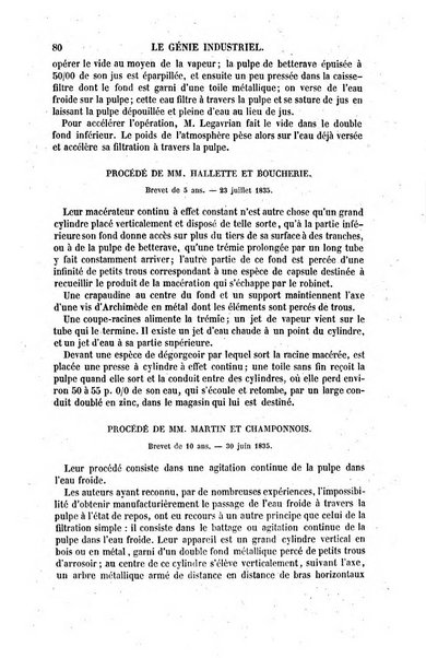 Le genie industriel revue des inventions francaises et etrangeres