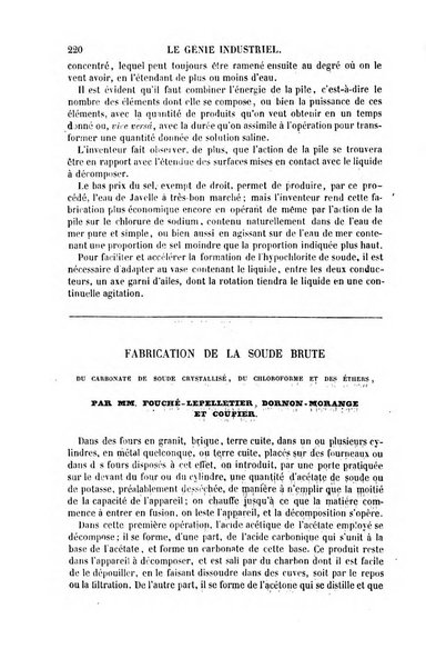 Le genie industriel revue des inventions francaises et etrangeres