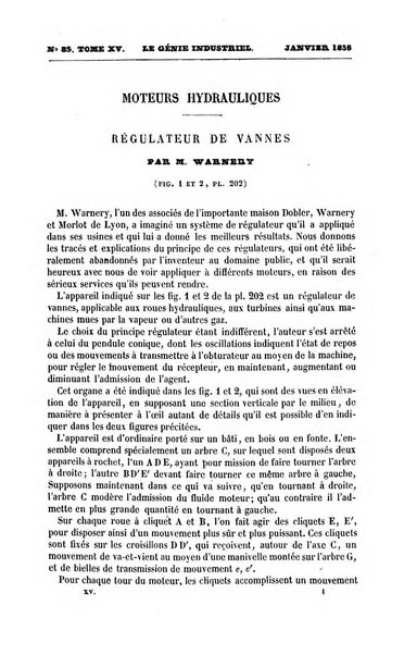 Le genie industriel revue des inventions francaises et etrangeres