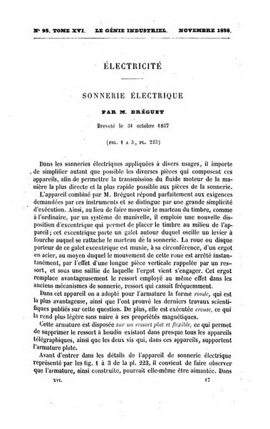 Le genie industriel revue des inventions francaises et etrangeres