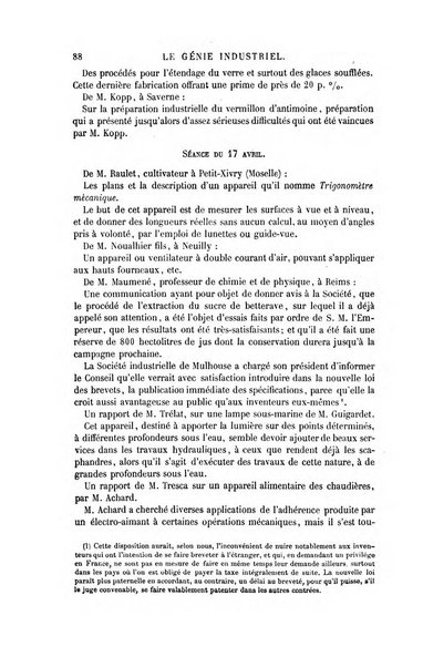 Le genie industriel revue des inventions francaises et etrangeres