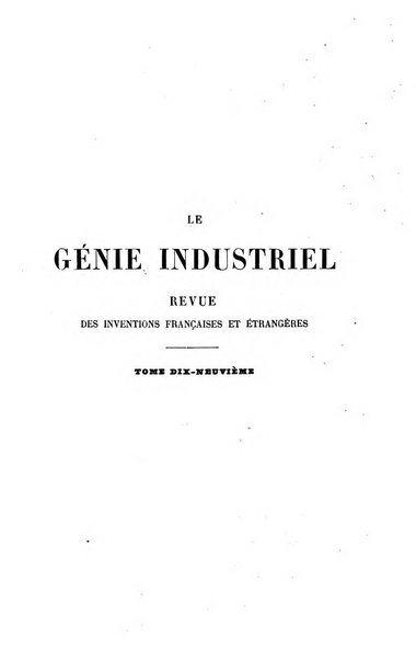 Le genie industriel revue des inventions francaises et etrangeres