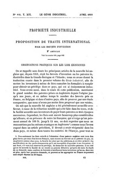 Le genie industriel revue des inventions francaises et etrangeres