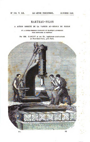 Le genie industriel revue des inventions francaises et etrangeres