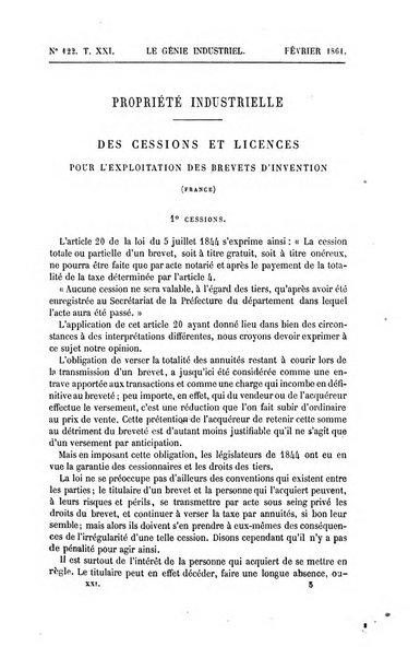 Le genie industriel revue des inventions francaises et etrangeres