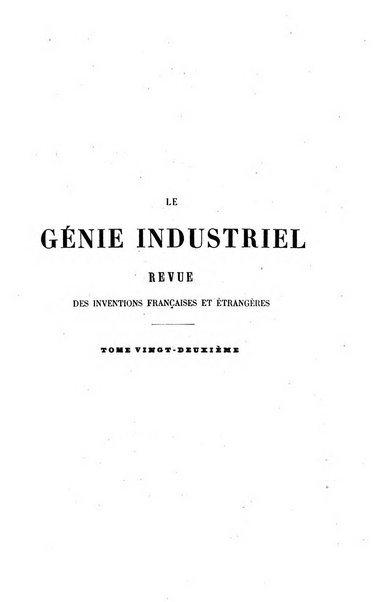 Le genie industriel revue des inventions francaises et etrangeres