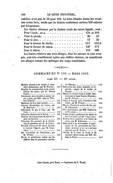 Le genie industriel revue des inventions francaises et etrangeres