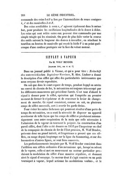 Le genie industriel revue des inventions francaises et etrangeres