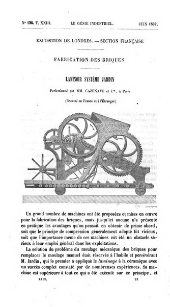 Le genie industriel revue des inventions francaises et etrangeres