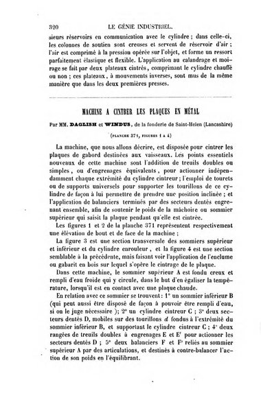 Le genie industriel revue des inventions francaises et etrangeres