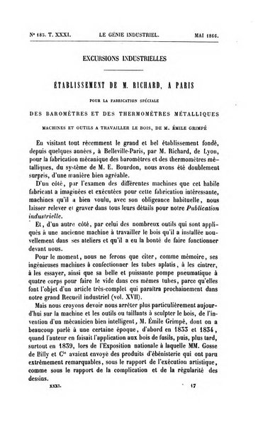 Le genie industriel revue des inventions francaises et etrangeres