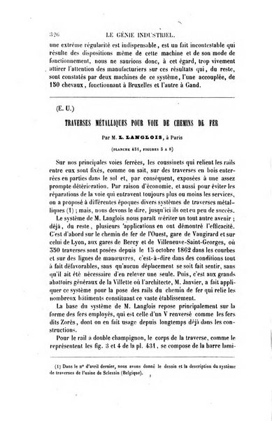 Le genie industriel revue des inventions francaises et etrangeres