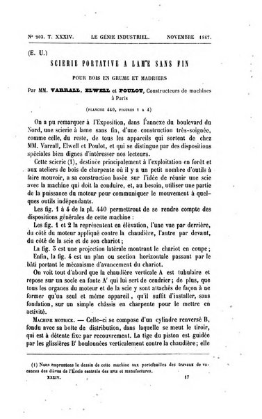 Le genie industriel revue des inventions francaises et etrangeres