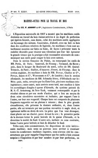 Le genie industriel revue des inventions francaises et etrangeres