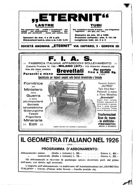 Il geometra italiano rivista di coltura tecnica e di difesa sindacale