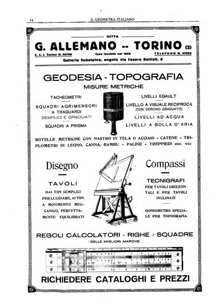 Il geometra italiano rivista di coltura tecnica e di difesa sindacale