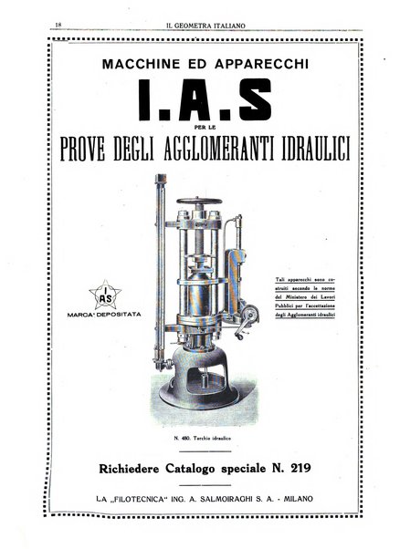 Il geometra italiano rivista di coltura tecnica e di difesa sindacale