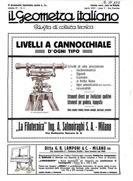 Il geometra italiano rivista di coltura tecnica e di difesa sindacale