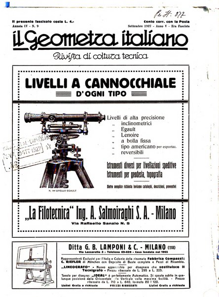 Il geometra italiano rivista di coltura tecnica e di difesa sindacale