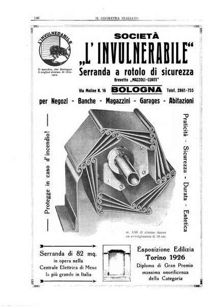 Il geometra italiano rivista di coltura tecnica e di difesa sindacale