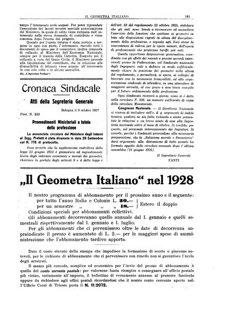 Il geometra italiano rivista di coltura tecnica e di difesa sindacale