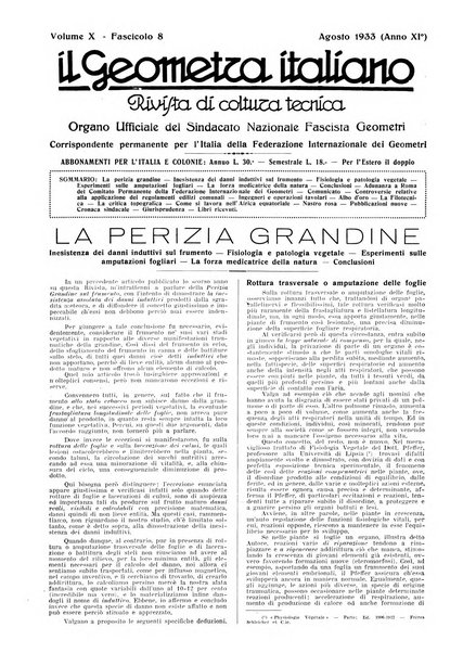 Il geometra italiano rivista di coltura tecnica e di difesa sindacale