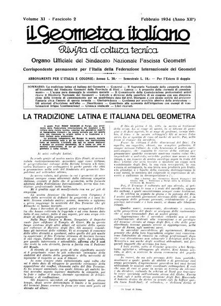 Il geometra italiano rivista di coltura tecnica e di difesa sindacale