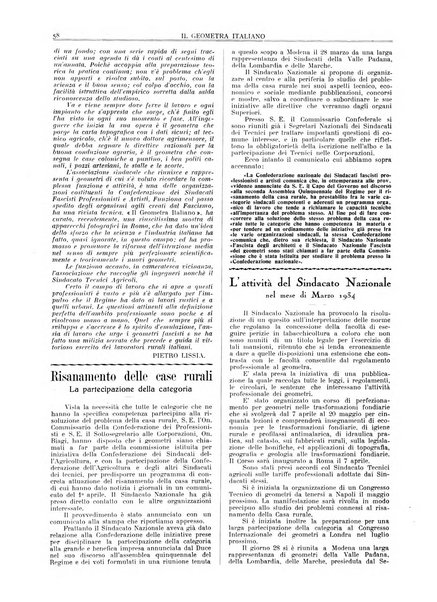 Il geometra italiano rivista di coltura tecnica e di difesa sindacale