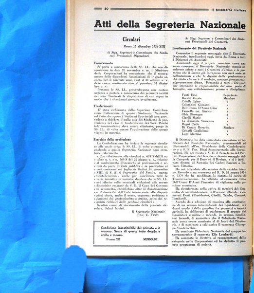 Il geometra italiano rivista di coltura tecnica e di difesa sindacale