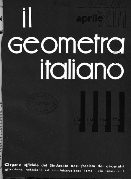 Il geometra italiano rivista di coltura tecnica e di difesa sindacale