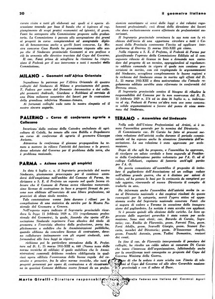 Il geometra italiano rivista di coltura tecnica e di difesa sindacale