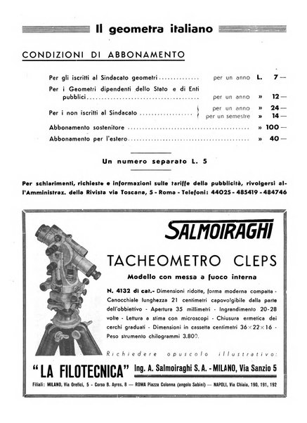 Il geometra italiano rivista di coltura tecnica e di difesa sindacale