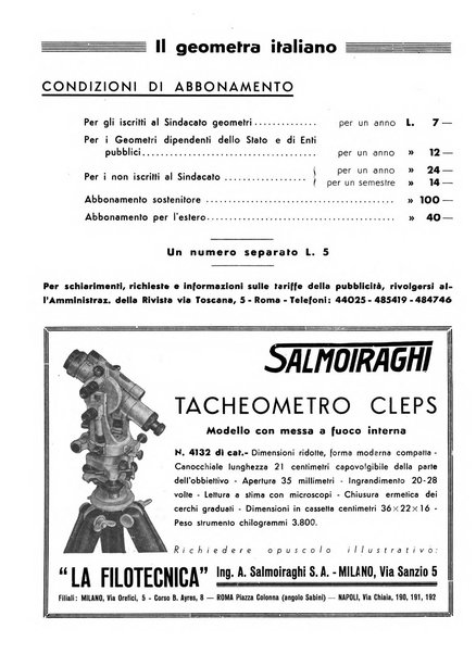 Il geometra italiano rivista di coltura tecnica e di difesa sindacale