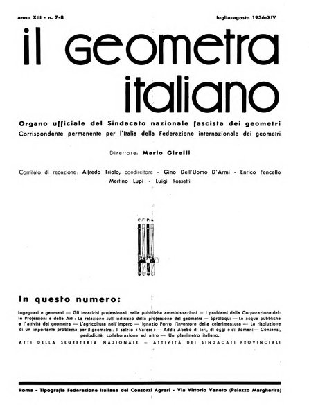 Il geometra italiano rivista di coltura tecnica e di difesa sindacale