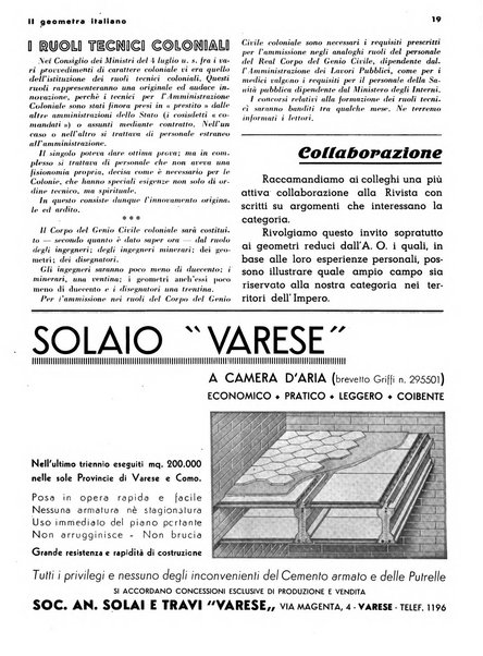 Il geometra italiano rivista di coltura tecnica e di difesa sindacale