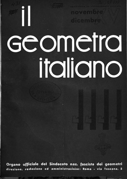 Il geometra italiano rivista di coltura tecnica e di difesa sindacale