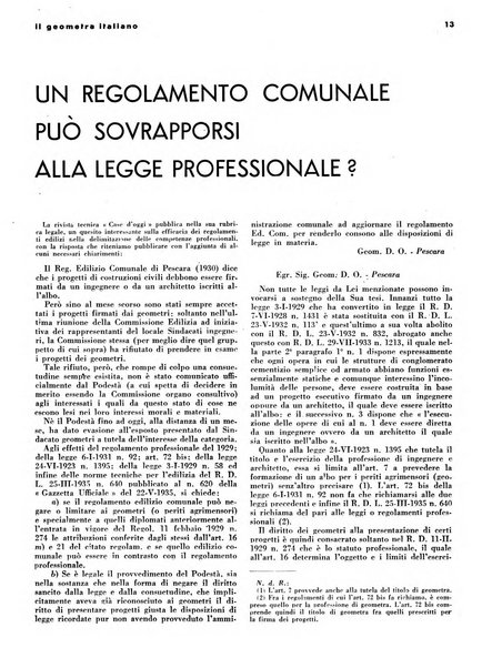 Il geometra italiano rivista di coltura tecnica e di difesa sindacale