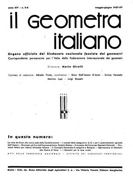 Il geometra italiano rivista di coltura tecnica e di difesa sindacale