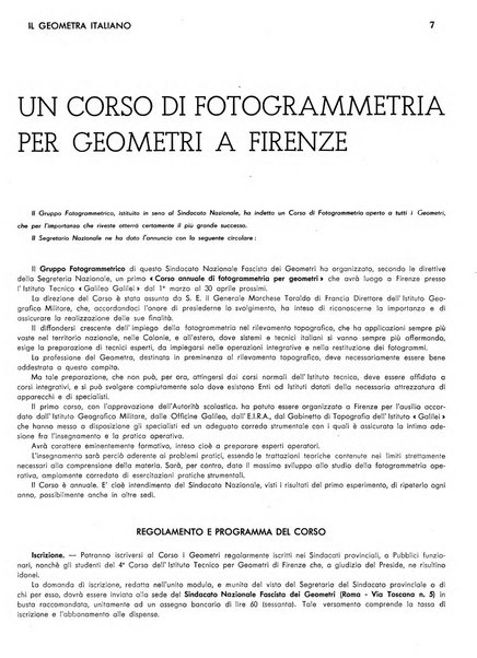 Il geometra italiano rivista di coltura tecnica e di difesa sindacale