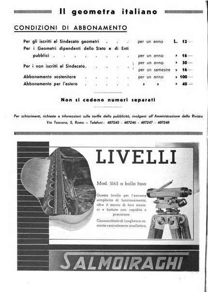 Il geometra italiano rivista di coltura tecnica e di difesa sindacale